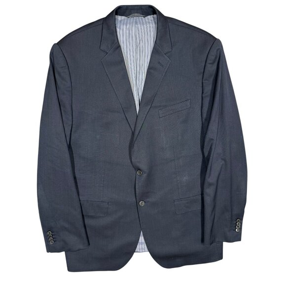 Banana Republic Blazer Marzotto Italy Wool Fabric Surgeon Cuffs Blue 44R - Picture 1 of 11